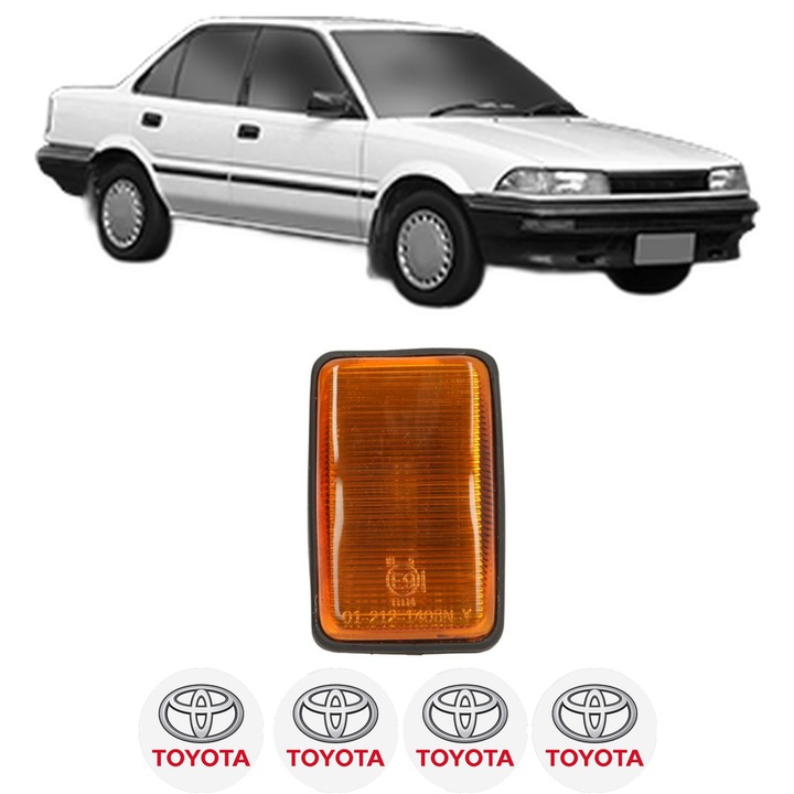 Semnalizator 0 Dreapta / Stanga TOYOTA COROLLA Coupe (_E9_) din 1987-1992, Auto, Depo, 4 Stickere auto cu TOYOTA