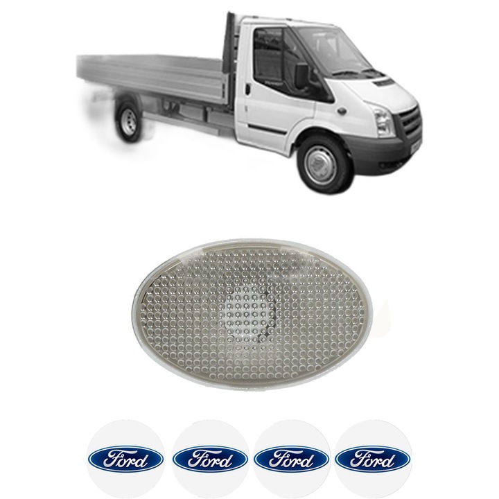 Lumina de delimitare 0 Dreapta / Stanga FORD TRANSIT Platform/Chassis (FM_ _, FN_ _, FF_ _) din 2006-2014, Auto, Depo, 4 Stickere auto cu FORD