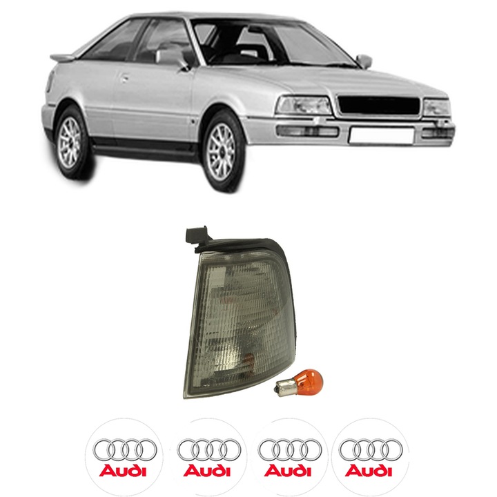Semnalizator Fata Stanga AUDI COUPE B3 (89, 8B3) din 1988-1996, Auto, Depo, 4 Stickere auto cu AUDI