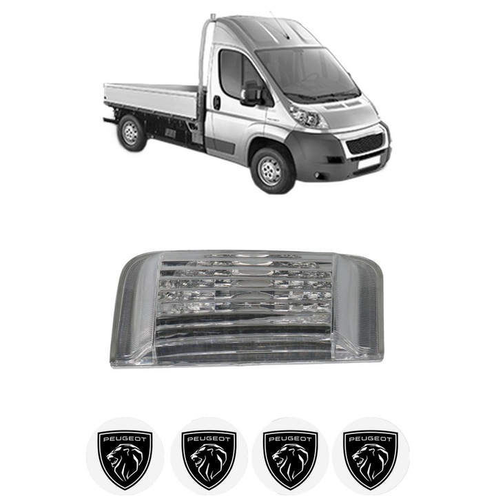 Semnalizator Partea Stanga PEUGEOT BOXER Platform/Chassis din 2006-2023, Auto, Depo, 4 Stickere auto cu PEUGEOT