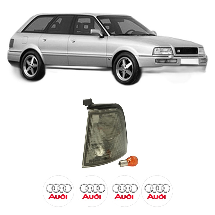 Semnalizator Fata Stanga AUDI 80 B4 Avant (8C5) din 1991-1996, Auto, Depo, 4 Stickere auto cu AUDI