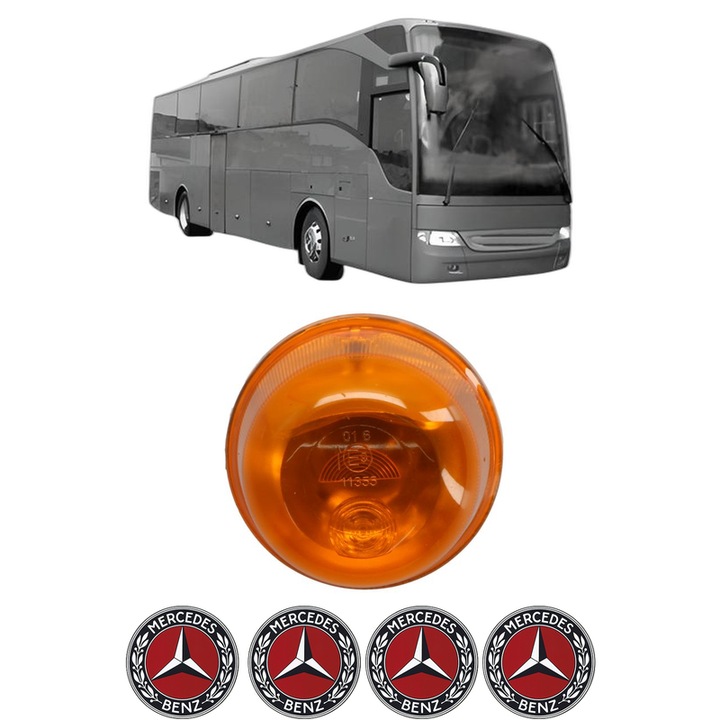 Semnalizator Partea Dreapta / Stanga MERCEDES-BENZ TOURO (O 500) din 1996-2001, Auto, Depo, 4 Stickere auto cu MERCEDES-BENZ