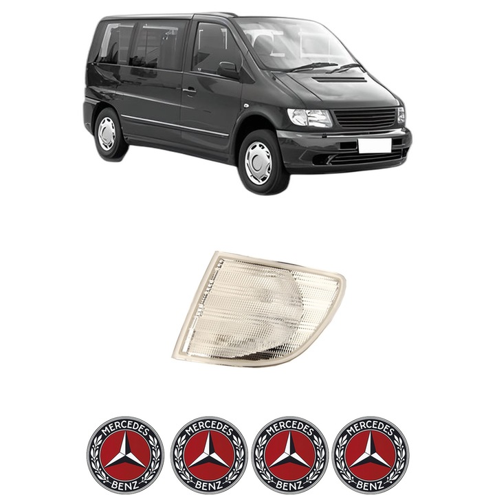 Semnalizator Fata Stanga MERCEDES-BENZ V-CLASS (638/2) din 1996-2003, Auto, Depo, 4 Stickere auto cu MERCEDES-BENZ