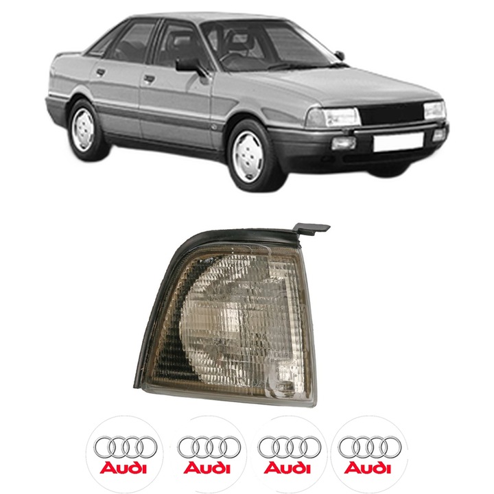 Semnalizator Fata Dreapta AUDI 80 B3 Saloon (893, 894, 8A2) din 1986-1991, Auto, Depo, 4 Stickere auto cu AUDI