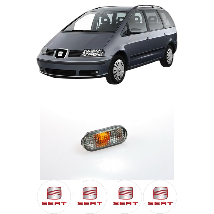 Semnalizator Partea Dreapta / Stanga SEAT ALHAMBRA (7V8, 7V9) din 1996-2010, Auto, Depo, 4 Stickere auto cu SEAT