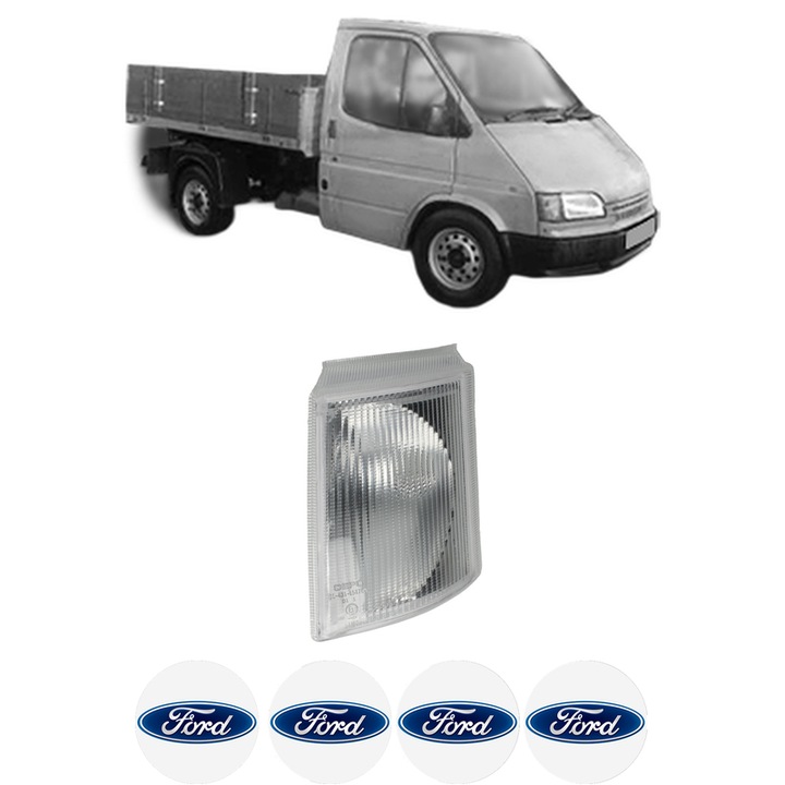 Semnalizator Fata Stanga FORD TRANSIT Platform/Chassis (E_ _) din 1991-2000, Auto, Depo, 4 Stickere auto cu FORD