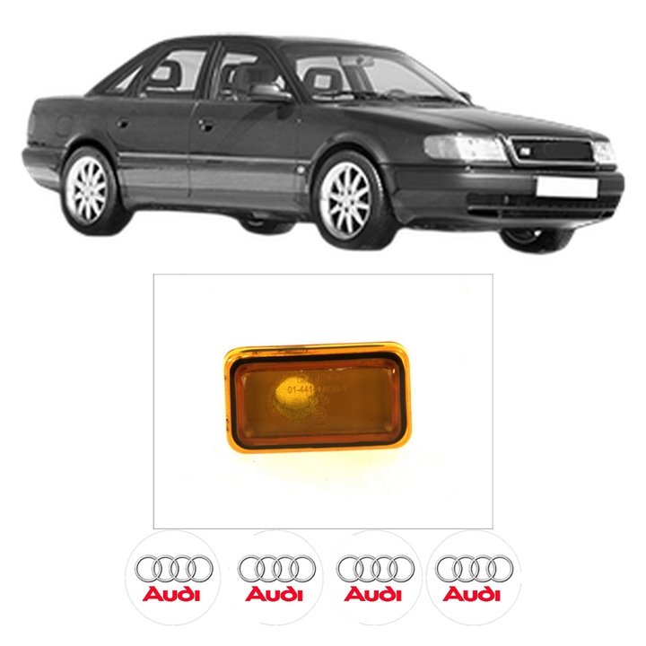 Semnalizator Partea Stanga AUDI 100 C4 Saloon (4A2) din 1990-1994, Auto, Depo, 4 Stickere auto cu AUDI