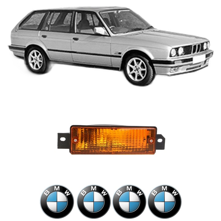 Semnalizator Fata Dreapta BMW Seria 3 Touring (E30) din 1987-1994, Auto, Depo, 4 Stickere auto cu BMW Seria