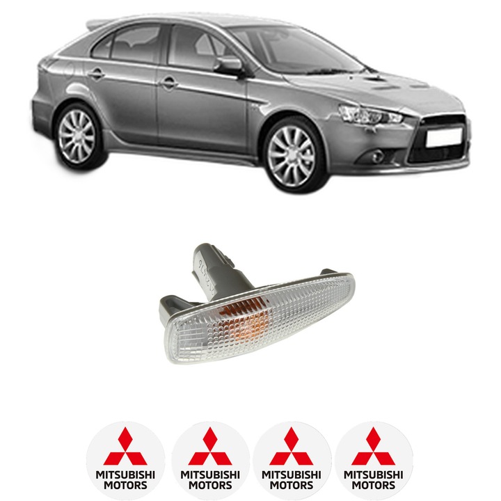 Semnalizator Partea Dreapta / Stanga MITSUBISHI LANCER VIII Sportback (CX_A) din 2008-2010, Auto, Depo, 4 Stickere auto cu MITSUBISHI