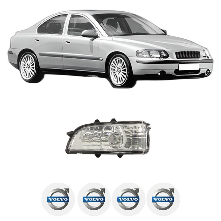 Indicator oglinda Partea Stanga VOLVO S60 I (384) din 2000-2010, Auto, Blic, 4 Stickere auto cu VOLVO