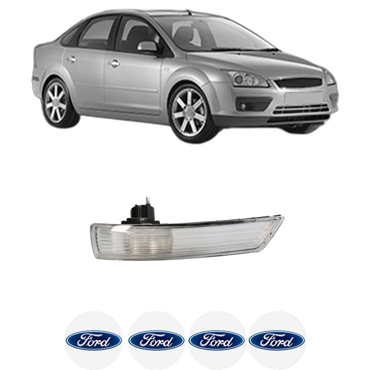 Indicator oglinda Fata Dreapta FORD FOCUS II Saloon (DB_, FCH, DH) din 2005-2012, Auto, Blic, 4 Stickere auto cu FORD