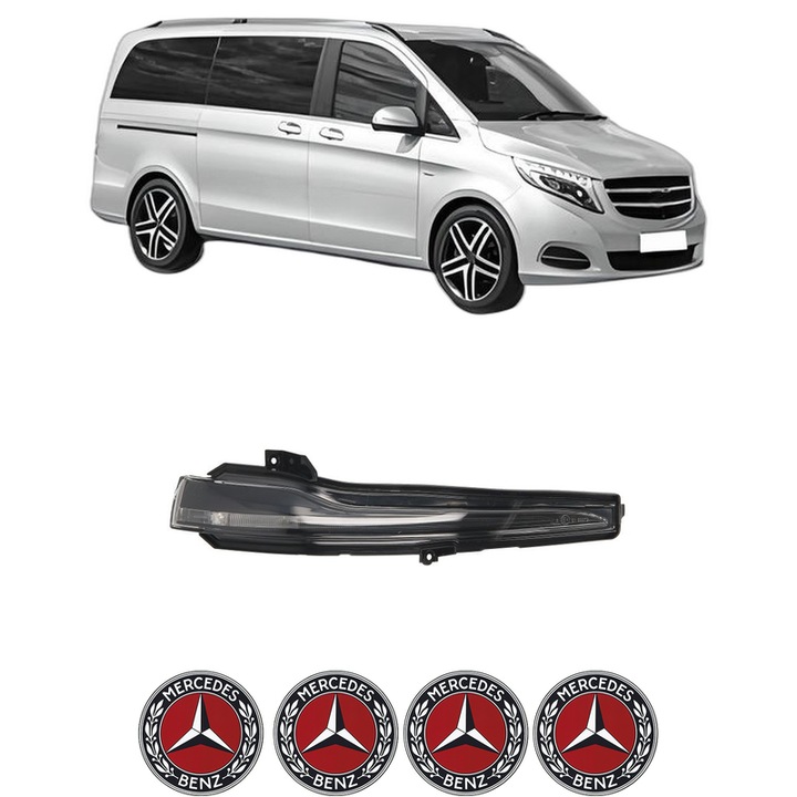 IndicatorOglinda Dreapta MERCEDES-BENZ VITO Mixto (Double Cabin) (W447) din 2014-2019, Auto, Blic, 4 Stickere auto cu MERCEDES-BENZ