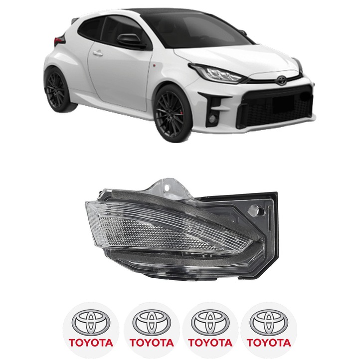 IndicatorOglinda Dreapta TOYOTA YARIS (_P21_, _PA1_, _PH1_) din 2020-2024, Auto, Blic, 4 Stickere auto cu TOYOTA