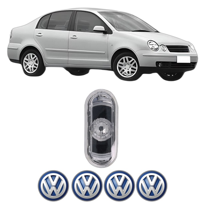 Semnalizator Partea Dreapta / Stanga Volkswagen POLO IV Saloon (9A4, 9A2, 9N2, 9A6) din 2002-2012, Auto, Blic, 4 Stickere auto cu Volkswagen