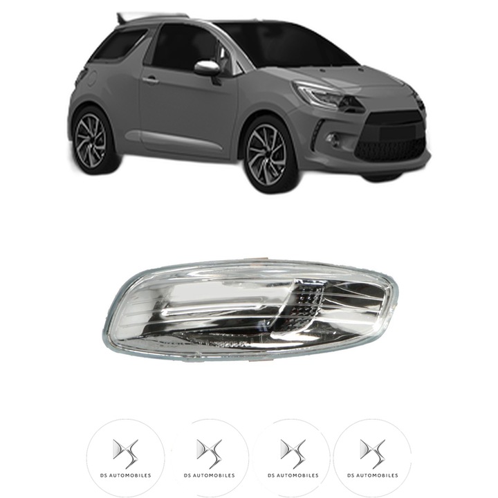 Indicator oglinda Partea Stanga DS DS 3 Convertible (SB_) din 2015-2019, Auto, Blic, 4 Stickere auto cu DS