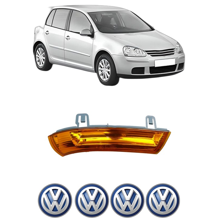 Indicator oglinda Partea Dreapta Volkswagen GOLF V (1K1) din 2003-2009, Auto, Blic, 4 Stickere auto cu Volkswagen