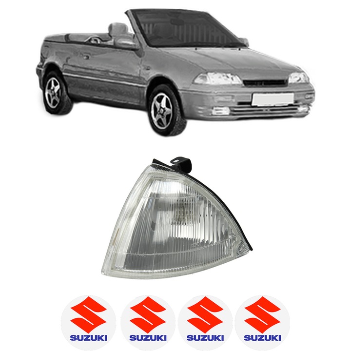 Semnalizator Fata Stanga SUZUKI SWIFT Convertible (SF413) din 1991-1996, Auto, Depo, 4 Stickere auto cu SUZUKI