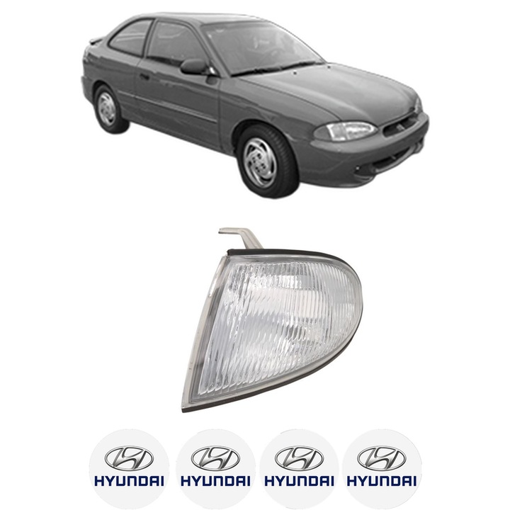 Semnalizator Fata Stanga HYUNDAI ACCENT I (X-3) din 1994-2000, Auto, Depo, 4 Stickere auto cu HYUNDAI