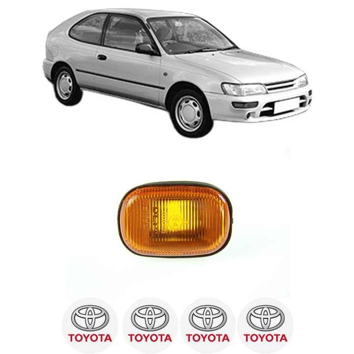 Semnalizator Partea Dreapta / Stanga TOYOTA COROLLA Compact (_E10_) din 1992-1997, Auto, Depo, 4 Stickere auto cu TOYOTA