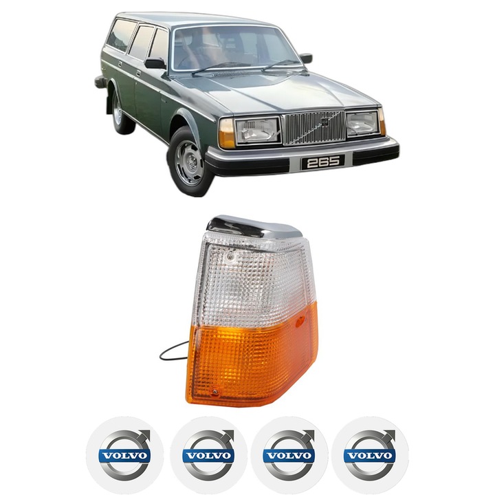 Semnalizator Fata Stanga VOLVO 260 Estate (P265) din 1975-1982, Auto, Depo, 4 Stickere auto cu VOLVO