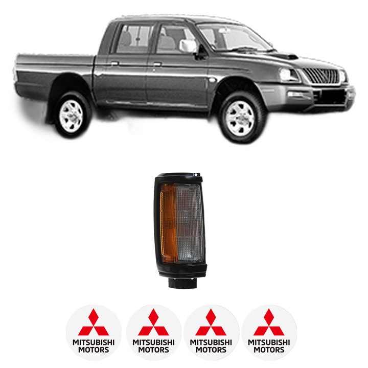 Semnalizator Fata Dreapta MITSUBISHI L200 (K7_T, K6_T, K5_T) din 1996-2007, Auto, Depo, 4 Stickere auto cu MITSUBISHI