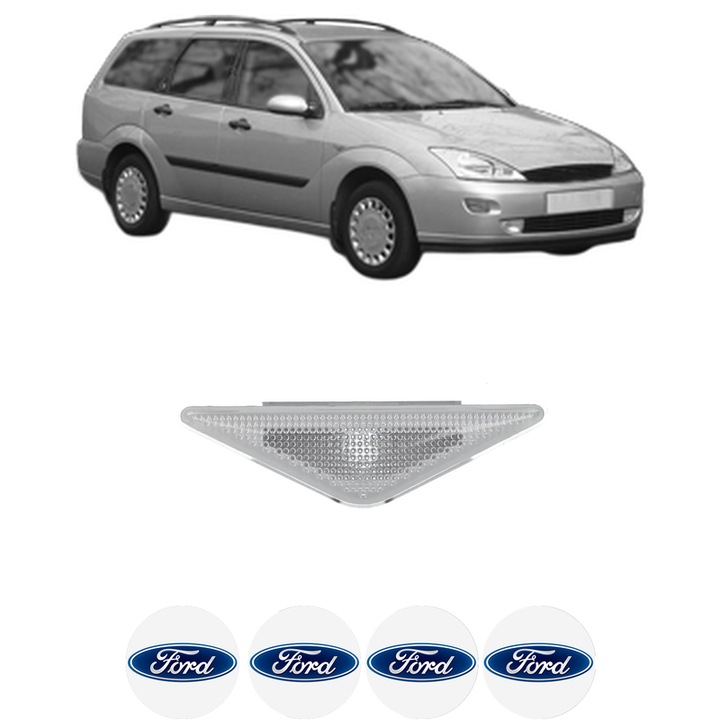 Semnalizator Partea Dreapta / Stanga FORD FOCUS I Turnier (DNW) din 1999-2004, Auto, Depo, 4 Stickere auto cu FORD