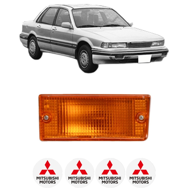 Semnalizator Fata Stanga MITSUBISHI GALANT V (E1_A) din 1984-1990, Auto, Depo, 4 Stickere auto cu MITSUBISHI