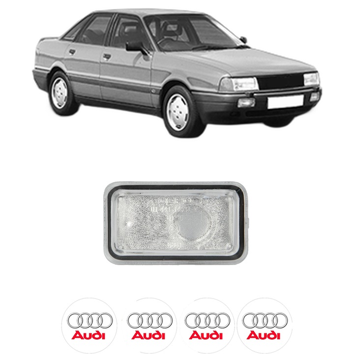 Semnalizator Partea Stanga AUDI 80 B3 Saloon (893, 894, 8A2) din 1986-1991, Auto, Depo, 4 Stickere auto cu AUDI