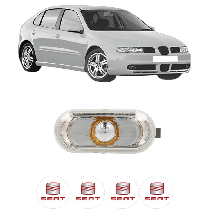 Semnalizator Partea Dreapta / Stanga SEAT LEON (1M1) din 1999-2006, Auto, Depo, 4 Stickere auto cu SEAT