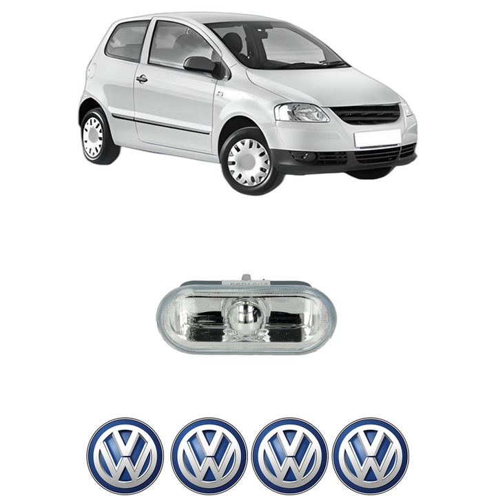 Semnalizator Partea Dreapta / Stanga Volkswagen FOX Hatchback (5Z1, 5Z3, 5Z4) din 2005-2011, Auto, Depo, 4 Stickere auto cu Volkswagen