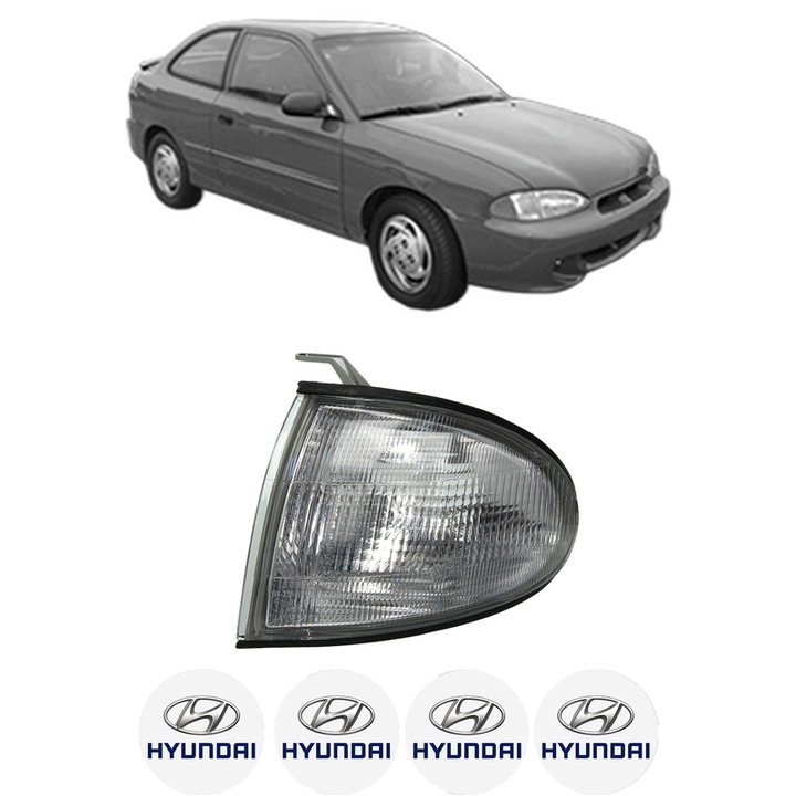 Semnalizator Fata Stanga HYUNDAI ACCENT I (X-3) din 1994-2000, Auto, Depo, 4 Stickere auto cu HYUNDAI