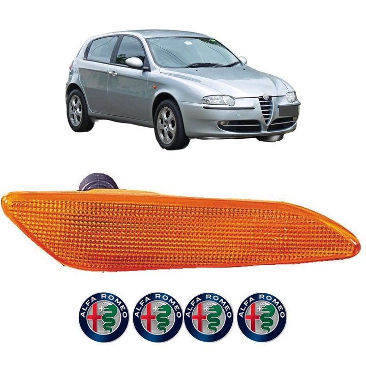 Semnalizator Partea Dreapta ALFA ROMEO 147 (937_) din 2000-2010, Auto, Depo, 4 Stickere auto cu ALFA ROMEO