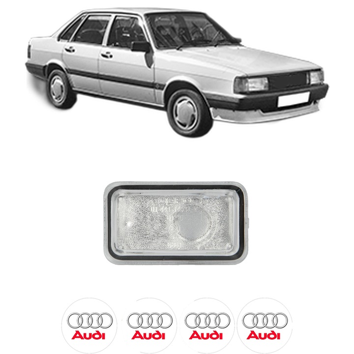 Semnalizator Partea Stanga AUDI 80 B2 Saloon (811, 813, 814, 819, 853) din 1978-1987, Auto, Depo, 4 Stickere auto cu AUDI