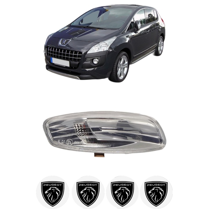 Indicator oglinda Partea Dreapta PEUGEOT 3008 I MPV (0U_) din 2009-2016, Auto, Blic, 4 Stickere auto cu PEUGEOT