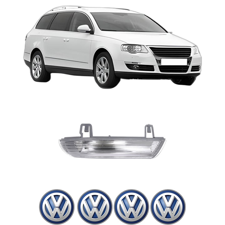 Indicator oglinda ParteaOglinda Dreapta Volkswagen PASSAT B6 Variant (3C5) din 2005-2011, Auto, Blic, 4 Stickere auto cu Volkswagen