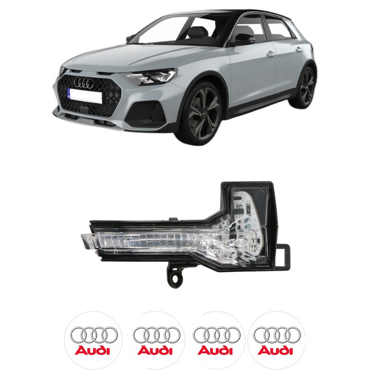 Semnalizator Oglinda Dreapta AUDI A1 Allstreet (GBH) din 2022-2024, Auto, Blic, 4 Stickere auto cu AUDI