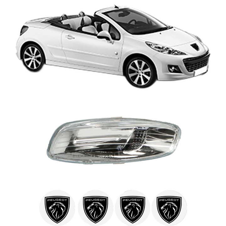 Indicator oglinda Partea Stanga PEUGEOT 207 CC (WD_) din 2007-2015, Auto, Blic, 4 Stickere auto cu PEUGEOT
