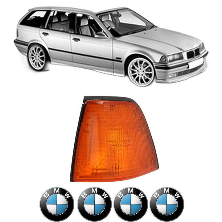 Semnalizator Fata Stanga BMW Seria 3 Touring (E36) din 1995-1999, Auto, Depo, 4 Stickere auto cu BMW Seria
