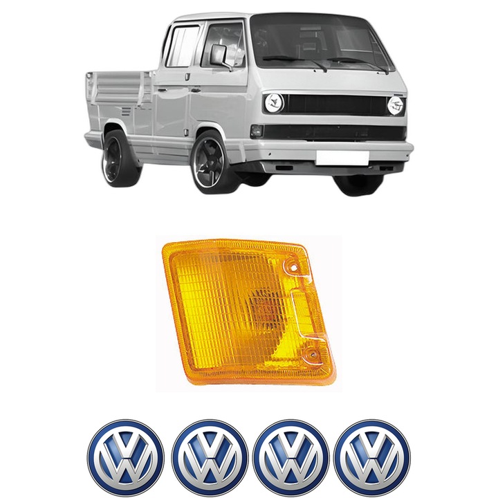 Semnalizator Fata Stanga Volkswagen TRANSPORTER T3 Platform/Chassis (24_) din 1979-1992, Auto, Depo, 4 Stickere auto cu Volkswagen