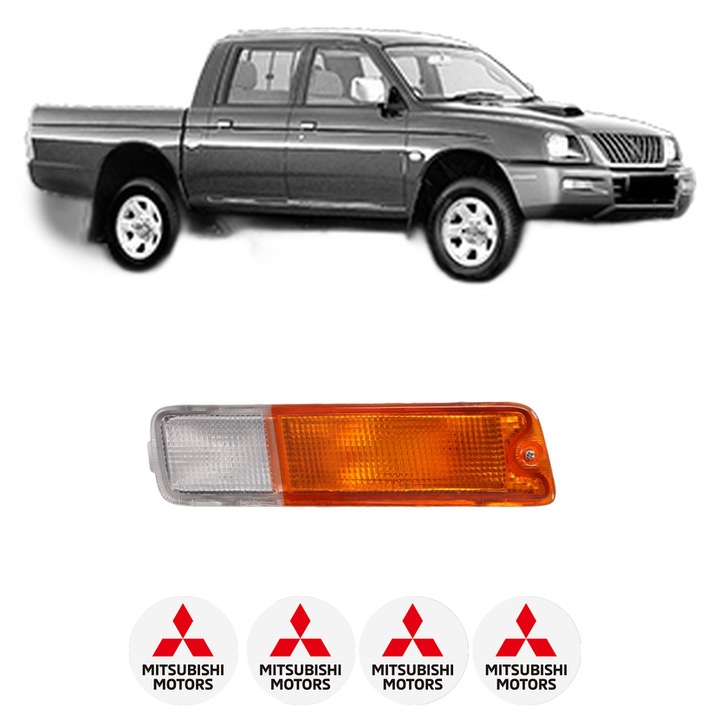 Semnalizator Fata Dreapta MITSUBISHI L200 (K7_T, K6_T, K5_T) din 1996-2007, Auto, Depo, 4 Stickere auto cu MITSUBISHI