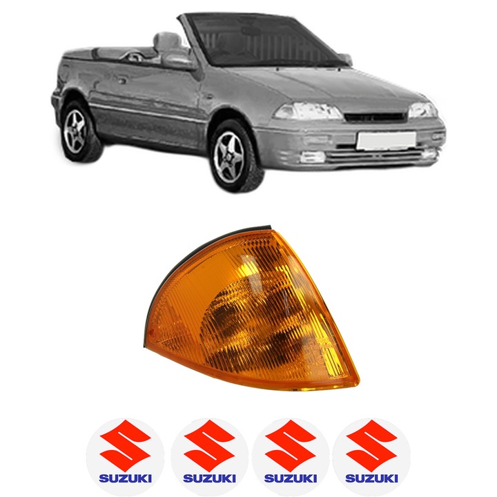 Semnalizator Fata Dreapta SUZUKI SWIFT Convertible (SF413) din 1991-1996, Auto, Depo, 4 Stickere auto cu SUZUKI
