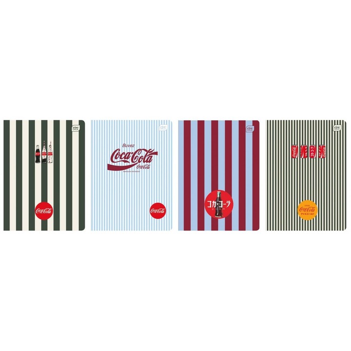 Set caiete A5, INTERDRUK, 80 file, carouri, Soft Touch, 10 bucati