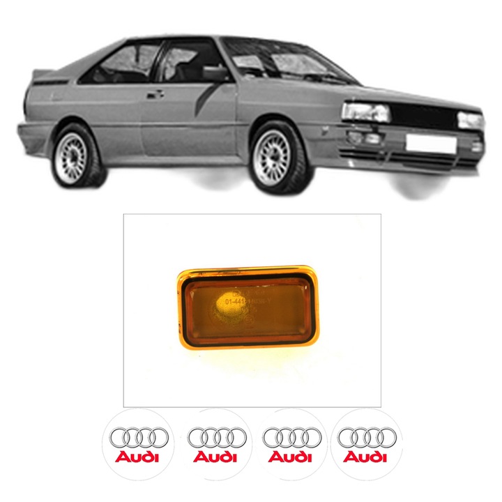 Semnalizator Partea Stanga AUDI QUATTRO (85) din 1980-1991, Auto, Depo, 4 Stickere auto cu AUDI