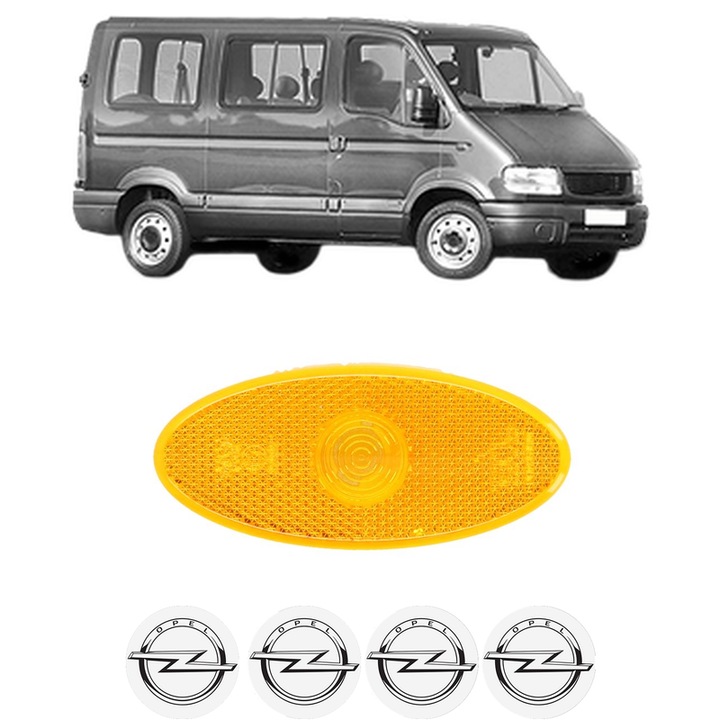 Lumina de clarificare Partea Dreapta / Stanga OPEL MOVANO A Bus (X70) din 1998-2007, Auto, Blic, 4 Stickere auto cu OPEL