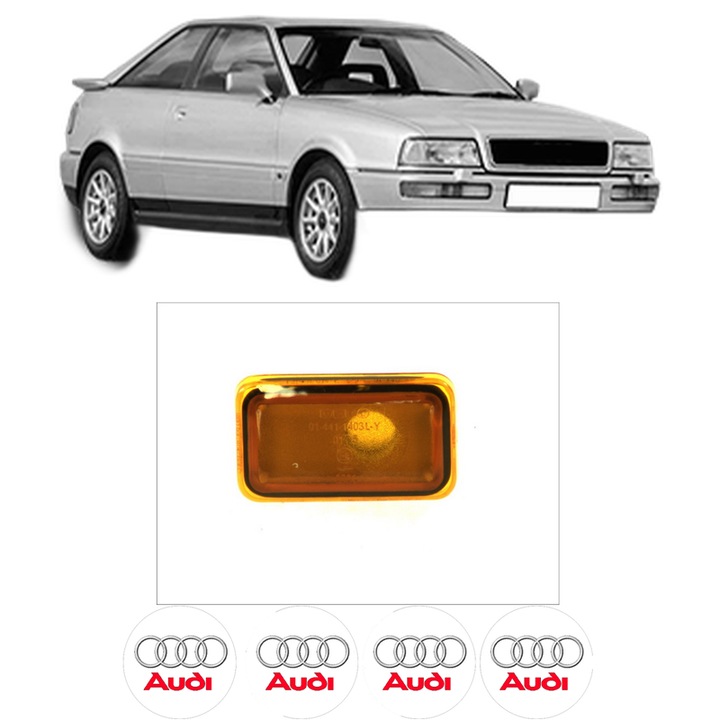 Semnalizator Partea Dreapta AUDI COUPE B3 (89, 8B3) din 1988-1996, Auto, Depo, 4 Stickere auto cu AUDI