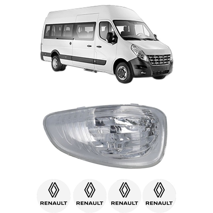Indicator oglinda Partea Stanga RENAULT MASTER III Bus (JV) din 2011-2015, Auto, Blic, 4 Stickere auto cu RENAULT