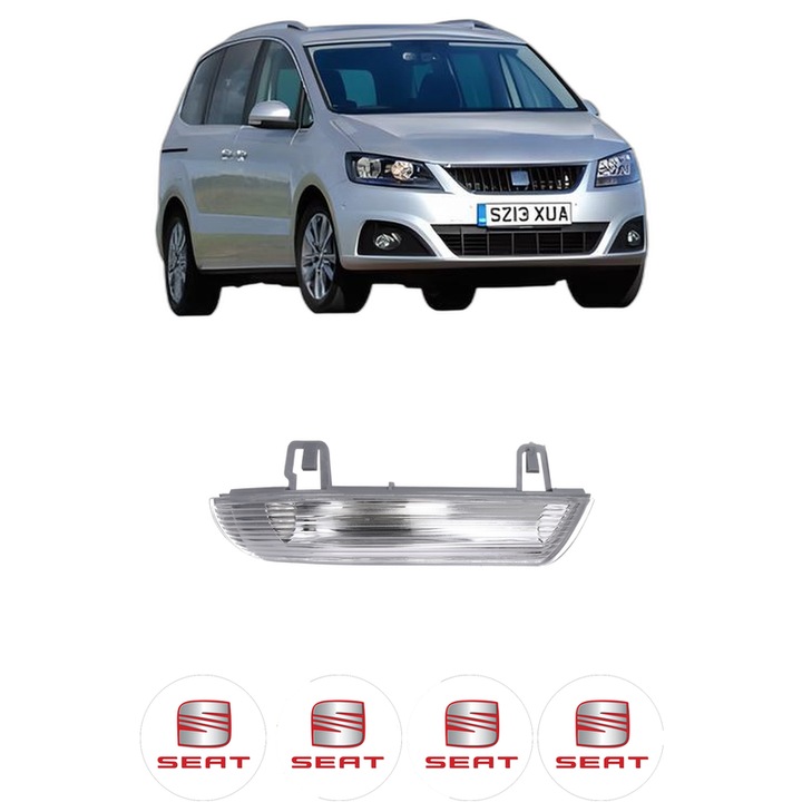 Indicator oglinda ParteaOglinda Dreapta SEAT ALHAMBRA VAN (711) din 2014-2022, Auto, Blic, 4 Stickere auto cu SEAT