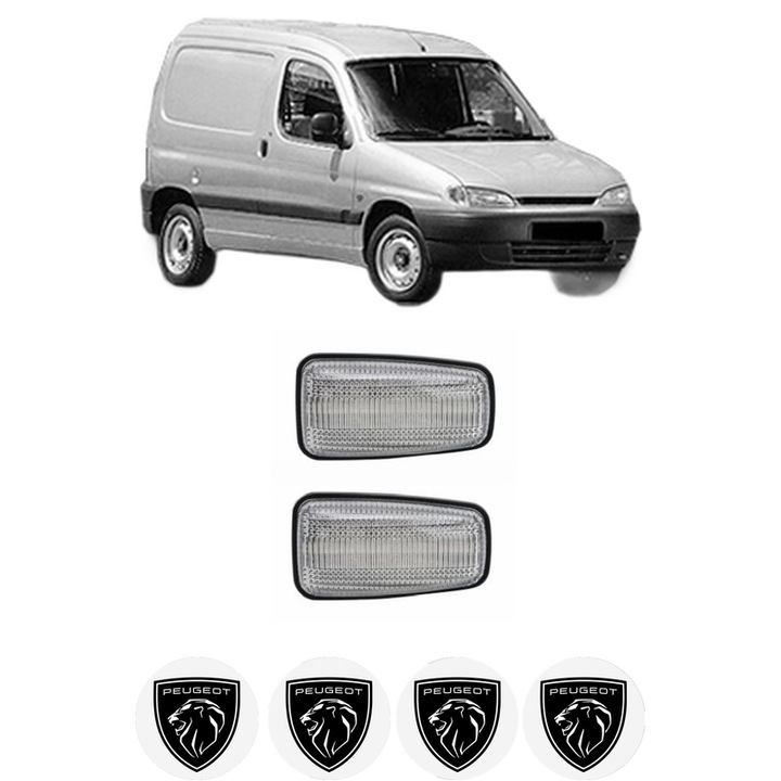Semnalizator Partea Dreapta / Stanga PEUGEOT PARTNER Box Body/MPV (5_, G_) din 1996-2015, Auto, Blic, 4 Stickere auto cu PEUGEOT