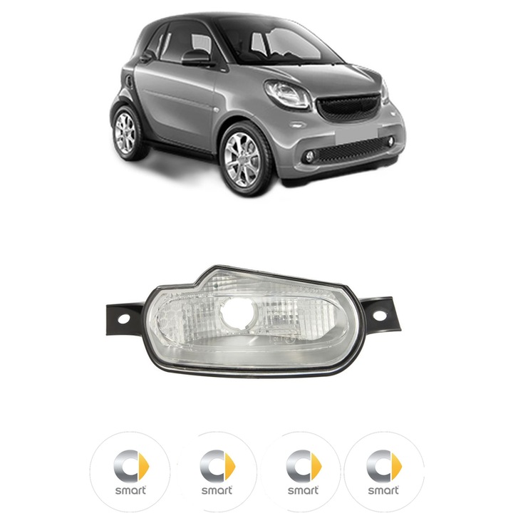 Semnalizator Fata Dreapta SMART FORTWO Coupe (453) din 2014-2017, Auto, Depo, 4 Stickere auto cu SMART
