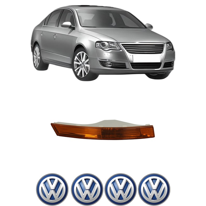 Semnalizator Fata Dreapta Volkswagen PASSAT B6 (3C2) din 2005-2010, Auto, Blic, 4 Stickere auto cu Volkswagen